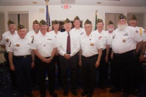 Whitney Center resident Jim Hutton stands with members of the Gildo T. Consolini VFW Post 3272, Avon, Connecticut after they elected him the next Commander of the post